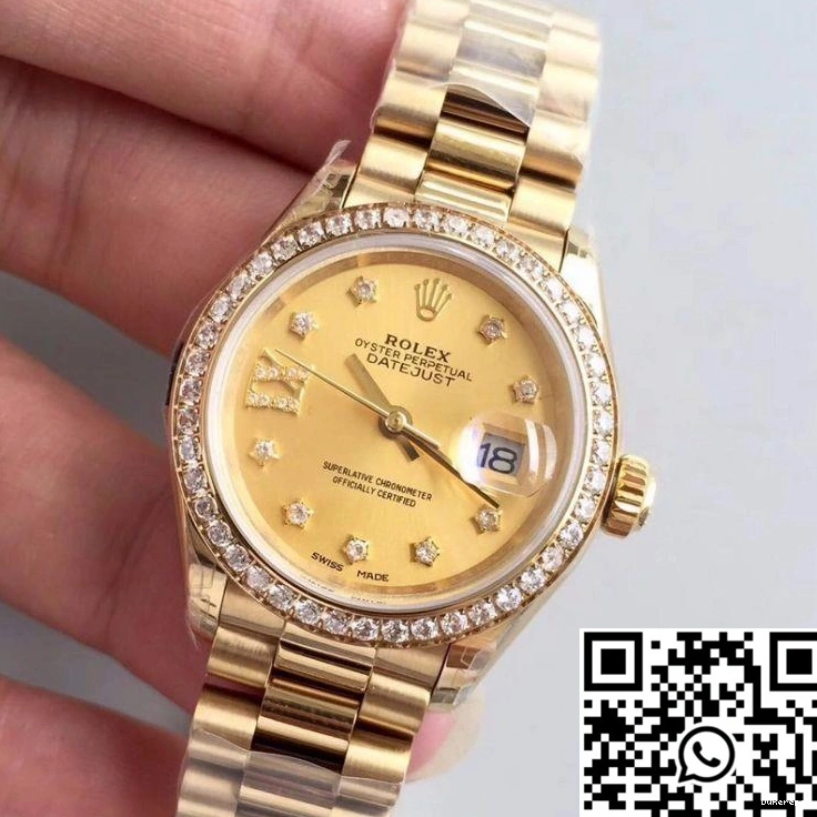 Yellow Lady Rolex 279138RBR Dial Champagne 28MM Datejust Gold 0701